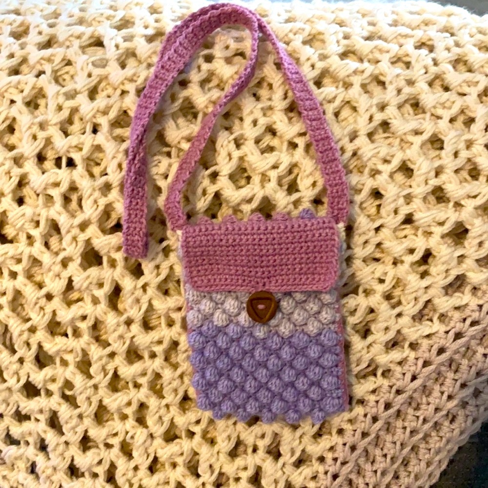 HANDMADE crocheted mini bag